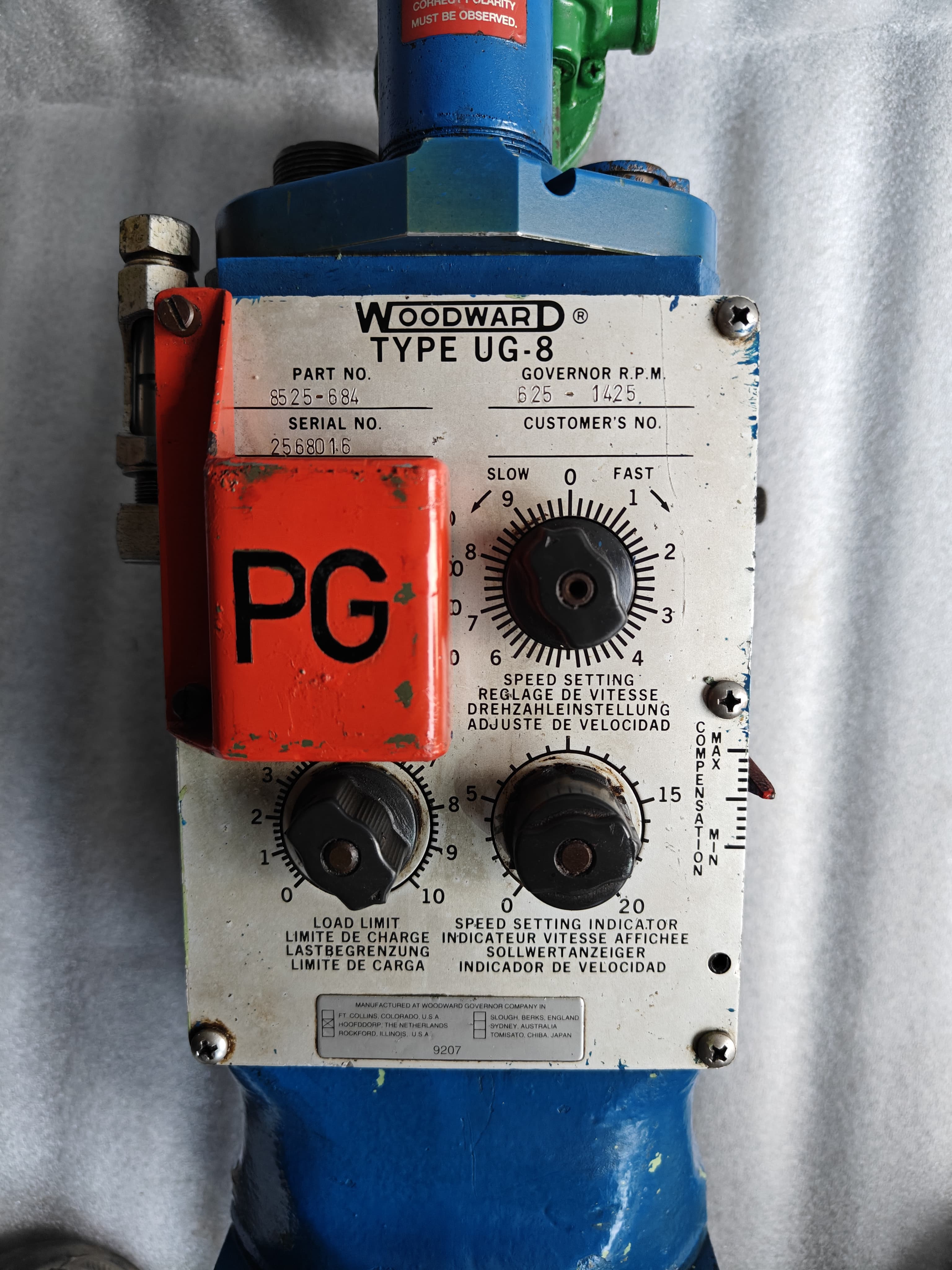 Woodward UG-8 Governor Part no: 8525-684