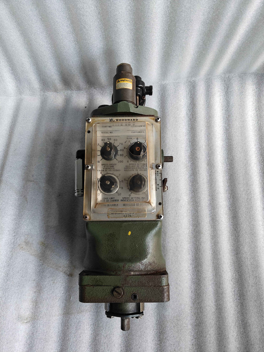 Woodward UG-8 governor Part no: 8527-162 Governor speed: 625-1425 rpm