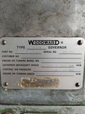 Woodward governor Type PG-A, Part No 8559 293, Serial No 2735220 nameplate