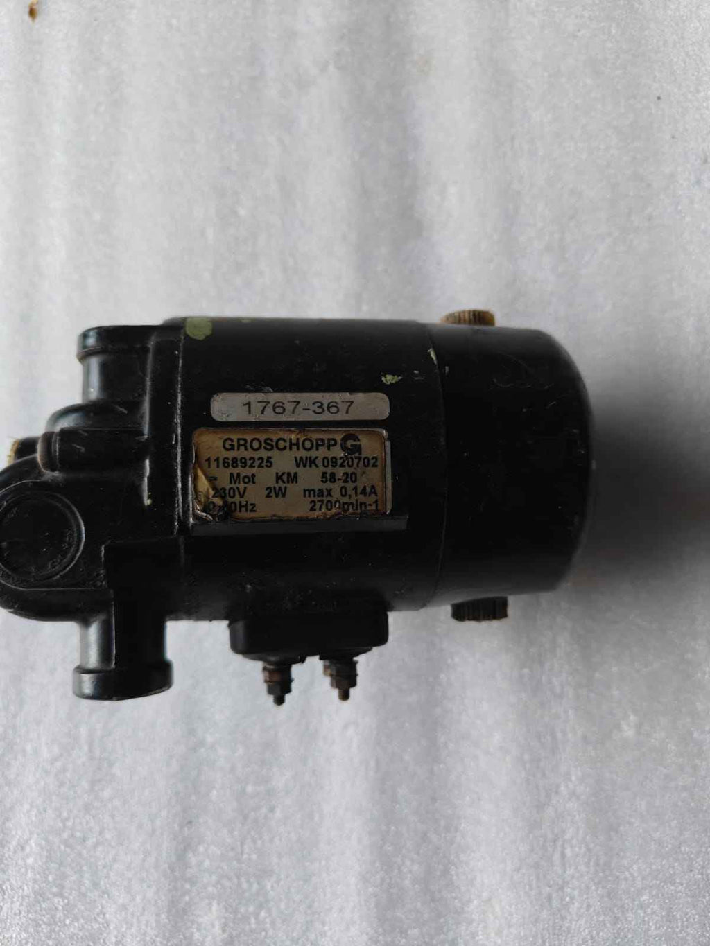 WOODWARD GROSCHOP 1767-367 WK 0920702 GOVERNOR MOTOR 2700 RPM KM 58-20 K 230V