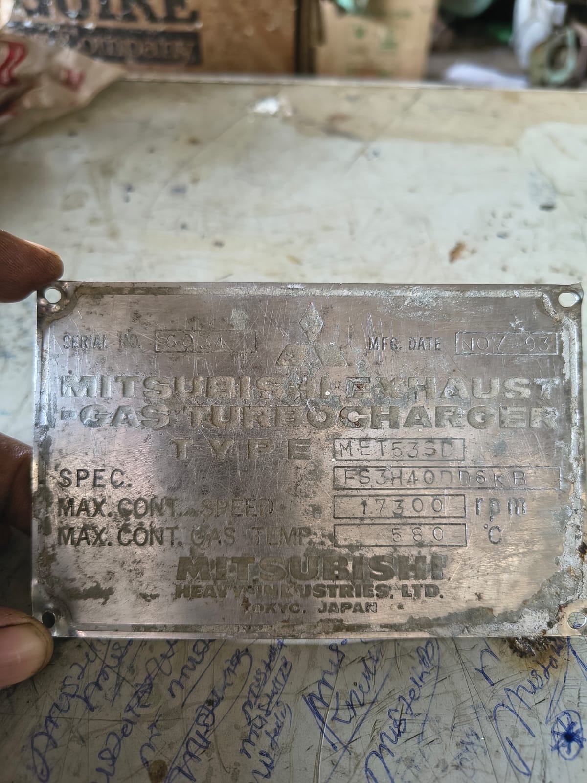 Mitsubishi MET 53 SD Turbocharger available