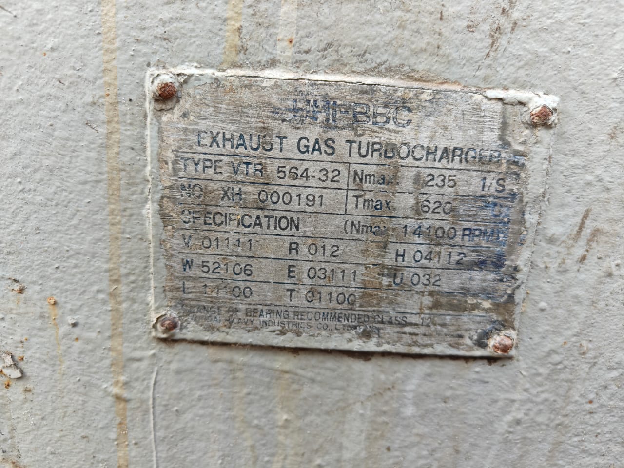 IHI-BBC VTR 564-32 Exhaust Gas Turbocharger
