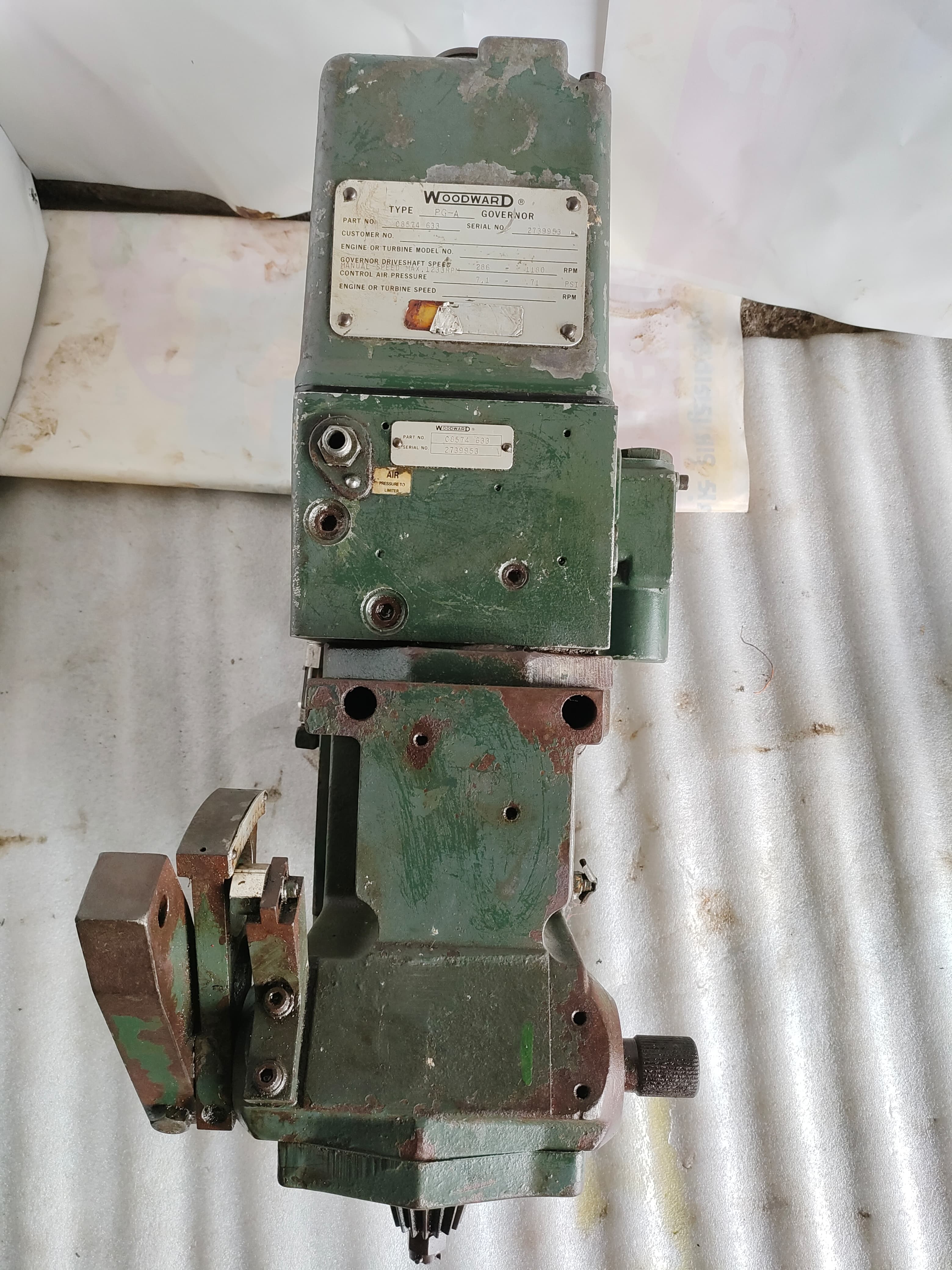 Woodward Governor PG-A Part no: C8574 633