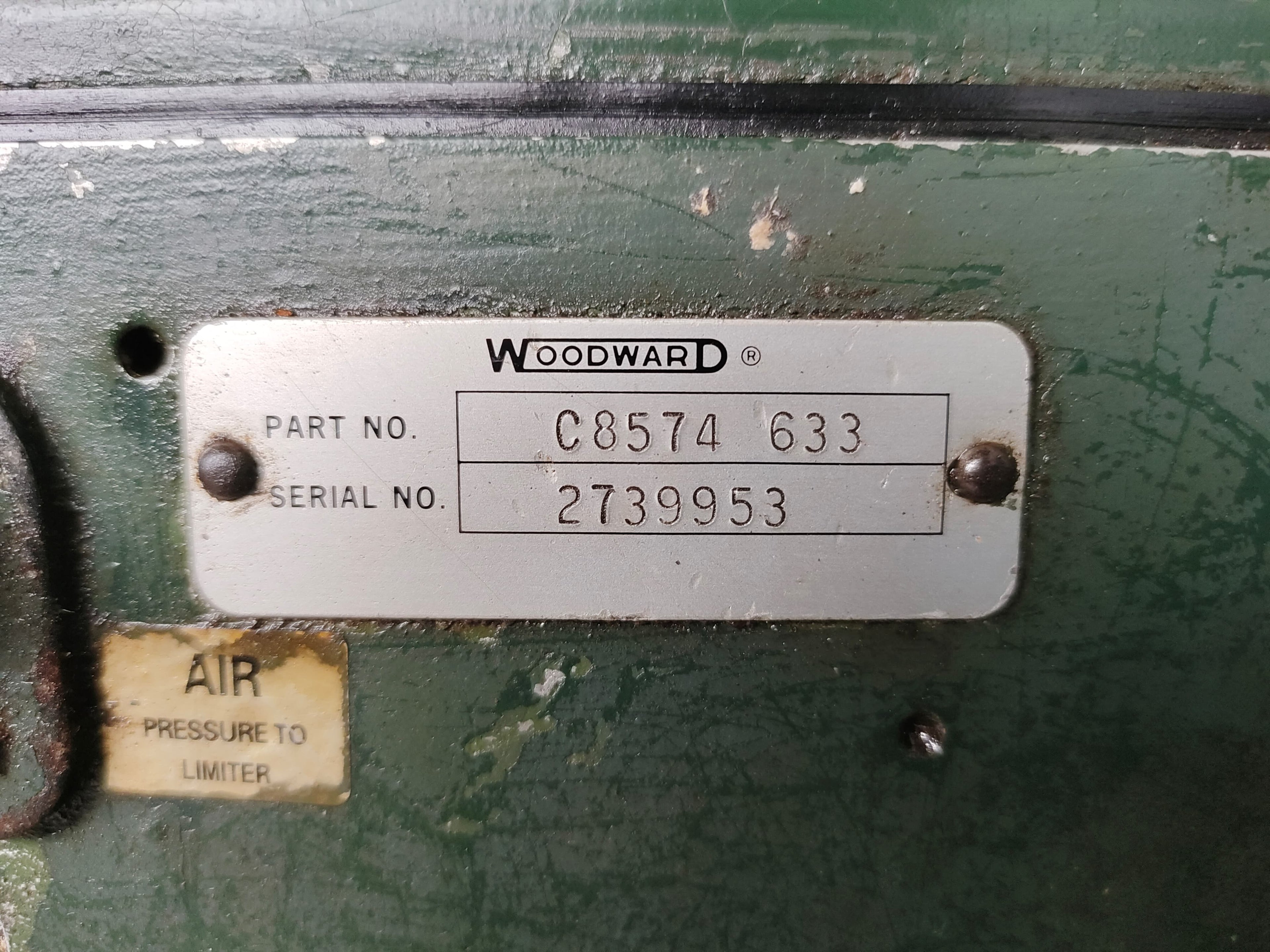 Woodward Governor PG-A Part no: C8574 633