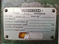 Woodward Governor PG-A identification plate, part number C8574 633 from MARINE ENGI TECH.