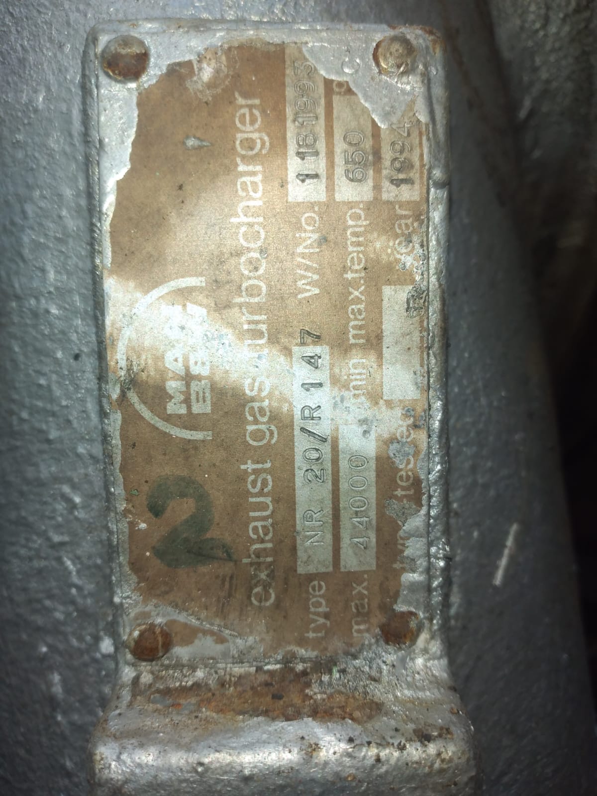 MAN B&W NR20-R147 Turbocharger