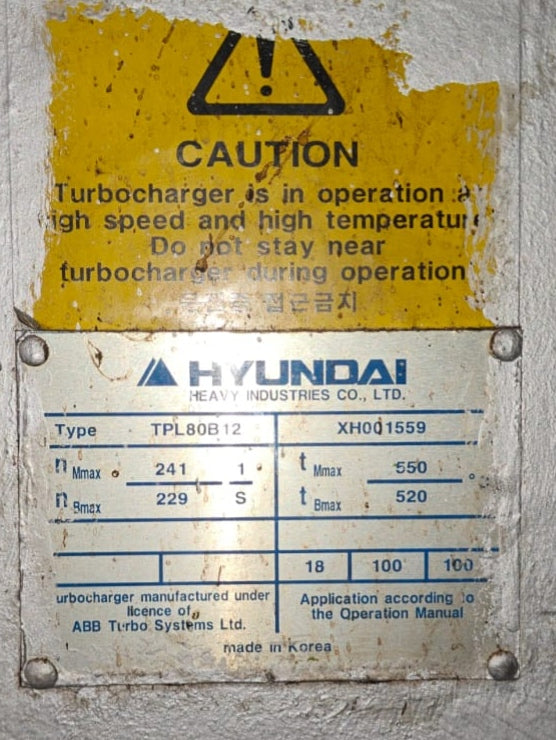 Hyundai TPL80B12 Turbocharger