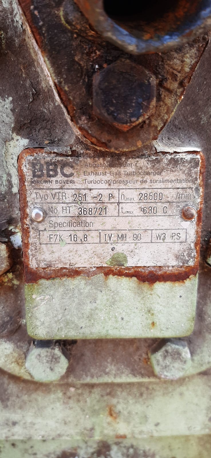 BBC VTR 251-2P Turbocharger