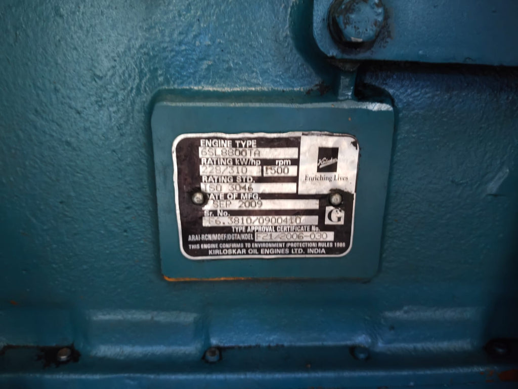 6SL8800TA Generator | 250 kVA Brushless AC Generator 1500 RPM 50Hz