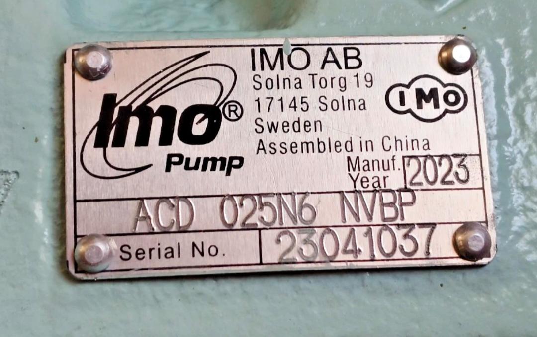 IMO ACD 025N6 NVBP Triple Screw Pump